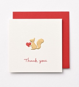 Valentine' MIN CARD Squirrel Heart Foil Stamping Emboss Processing