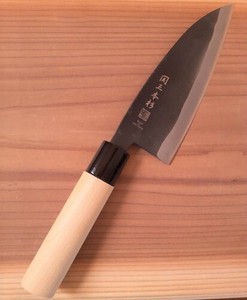 Seki Sanbonsugi Knife Deba Black 150mm Made in Japan