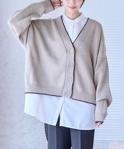 Cardigan Knitted V-Neck Buttons Cardigan Sweater Ladies'