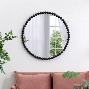 Black Beads Mirror Round 8 1 cm Mirror Bedroom Living 8 2 9