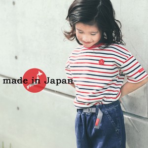 Kids' Short Sleeve T-shirt Spring/Summer L Border M Made in Japan