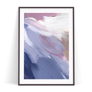 アートポスター【ベリー01】B3　A2　B2　A1　B1　30×40　40×50　50×70　北欧ポスター　抽象画　青紫