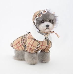 Dog Wear Hats & Cap Pet Clothes Dog Dress Dog Band Pon Plaid