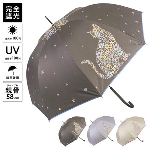 Sunny/Rainy Umbrella Floral Pattern Cat