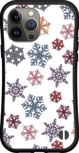 【iPhone対応】 耐衝撃 スマホケース ハイブリッドケース カラフル雪の結晶