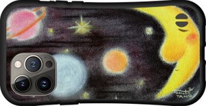 【iPhone対応】 耐衝撃 スマホケース ハイブリッドケース 月と宇宙