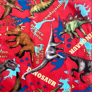 25 6 Handkerchief Dinosaur Dinosaur Red Red Red Character Kids Boys