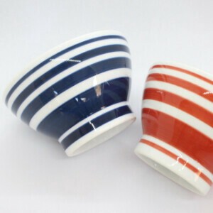 Hasami ware Rice Bowl Lightweight Border Made in Japan