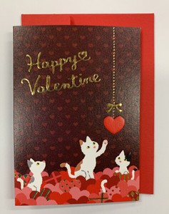 Valentine' MIN CARD cat Heart
