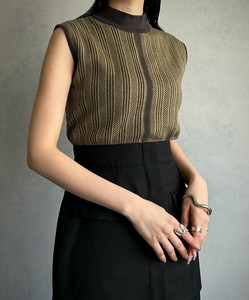 Sweater/Knitwear Jacquard Sleeveless
