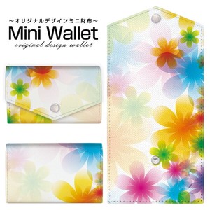 コンパクトだけど大容量 豊富なデザインから選べるミニ財布 Pastel Flower type002