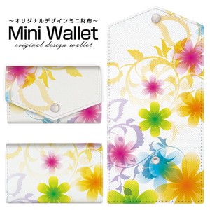 コンパクトだけど大容量 豊富なデザインから選べるミニ財布 Pastel Flower type003