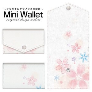 コンパクトだけど大容量 豊富なデザインから選べるミニ財布 Pastel Flower type004
