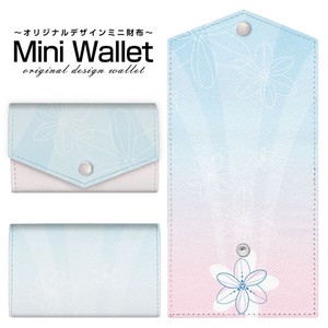 コンパクトだけど大容量 豊富なデザインから選べるミニ財布 Pastel Flower type005