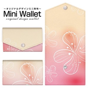 コンパクトだけど大容量 豊富なデザインから選べるミニ財布 Pastel Flower type007