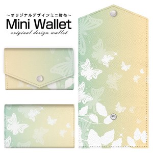 コンパクトだけど大容量 豊富なデザインから選べるミニ財布 Pastel Butterfly