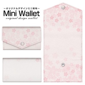 コンパクトだけど大容量 豊富なデザインから選べるミニ財布 桜(type001)