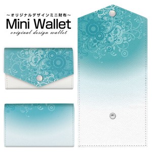 コンパクトだけど大容量 豊富なデザインから選べるミニ財布 フラワー(type006)