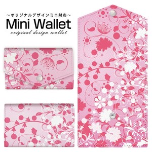 コンパクトだけど大容量 豊富なデザインから選べるミニ財布 Flower Garden (ピンク)