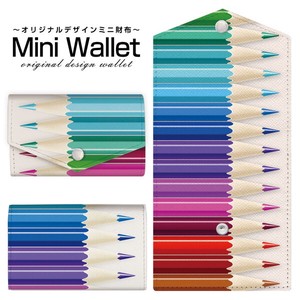 コンパクトだけど大容量 豊富なデザインから選べるミニ財布 色鉛筆