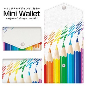 コンパクトだけど大容量 豊富なデザインから選べるミニ財布 色鉛筆ペイント