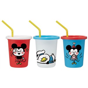 Cup/Tumbler Mickey Kanahei Skater 320ml Set of 3 Made in Japan