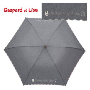 ◆2023新作◆【リサとガスパール】婦人晴雨兼用折傘スカラー刺繍☆晴雨兼用・折りたたみ傘☆