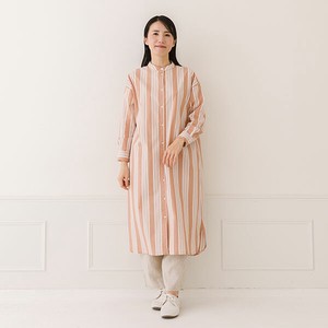 Casual Dress crea delice Organic Cotton Striped Shirt Dress