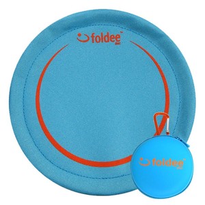 Foldee　フライングディスク　ブルー　フリスビー　コンパクト　アウトドア　おもちゃ　アメリカン雑貨
