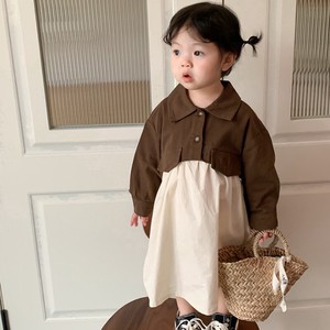 Korea Style Patchwork Dress One-piece Dress Baby Newborn Kids Children's Clothing
