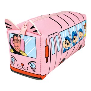 クレヨンしんちゃん バス型ペンポーチ ピンク
