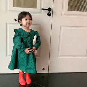 Korea Style One-piece Dress Dot Baby Newborn Kids Children's Clothing