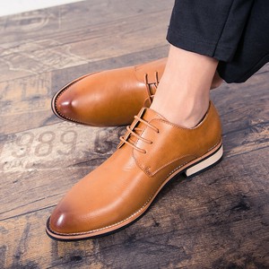 メンズ靴　上質　新品レトロ 本革 ビジネスシューズ BQ527