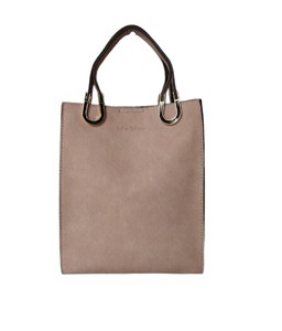Denim Synthetic Leather Horseshoe 2WAY Handbag Bag