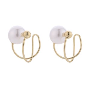 Pierced Earrings Resin Post Pearl Earrings Simple