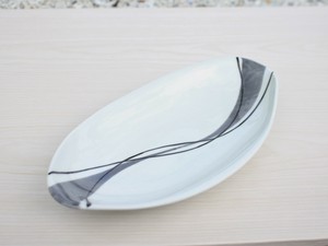 Main Plate Gray Arita ware Made in Japan