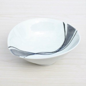 グレー 小鉢   楕円皿 オーバルプレート[日本製/有田焼/和食器]