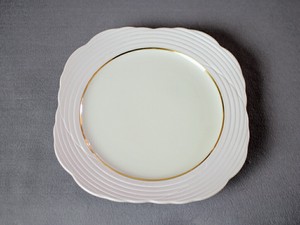 ホワイトゴールド23cm皿 8寸 中皿  [日本製/有田焼/和食器]