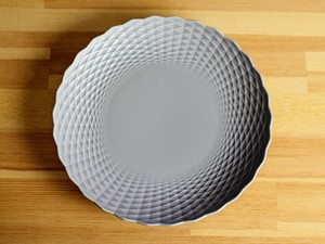 グレーマット皿 21cm 7寸 中皿  プレート [日本製/有田焼/和食器]