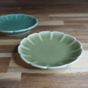 花型豆皿 11cm 手塩皿  3色 ホワイト グリーン ライトグリーン