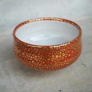 Japanese Teacup Red Matcha Bowl Arita ware M Made in Japan