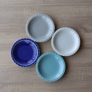 Hasami ware Small Plate Gray White M 4-colors Made in Japan