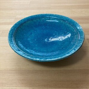 トルコブルー魚紋取り皿 ブルー 17cm 中皿 丸皿 [日本製/有田焼/茶器]