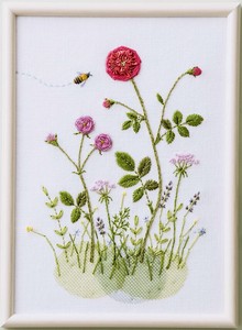 COSMO Embroidery Kits Garden Sketchbook Small Rose Garden