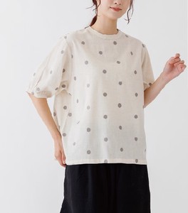 Button Shirt/Blouse Cotton Linen Embroidered