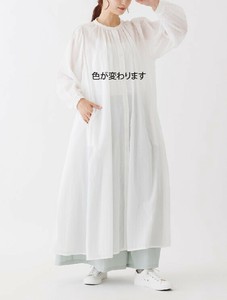 【2023新作】ボイル ボリュームスリーブ 前開きワンピース