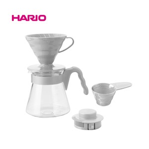 『HARIO』V60コーヒーサーバー02セット ペールグレー VCSD-02-PGR　（ハリオ）