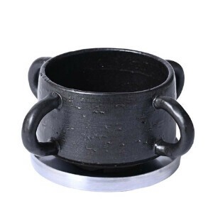 【美濃焼プランター/日本製】＊64839 HANDLE PLANTER BLACK