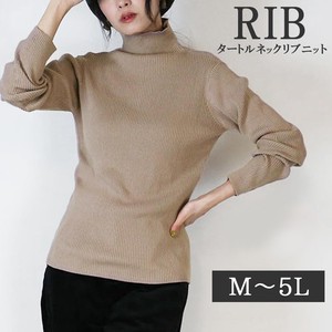 Sweater/Knitwear High-Neck Turtle Neck Ribbed Knit New Color