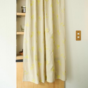 ハチドリと花の刺繍 カーテン（110×180cm・2色）／目隠し